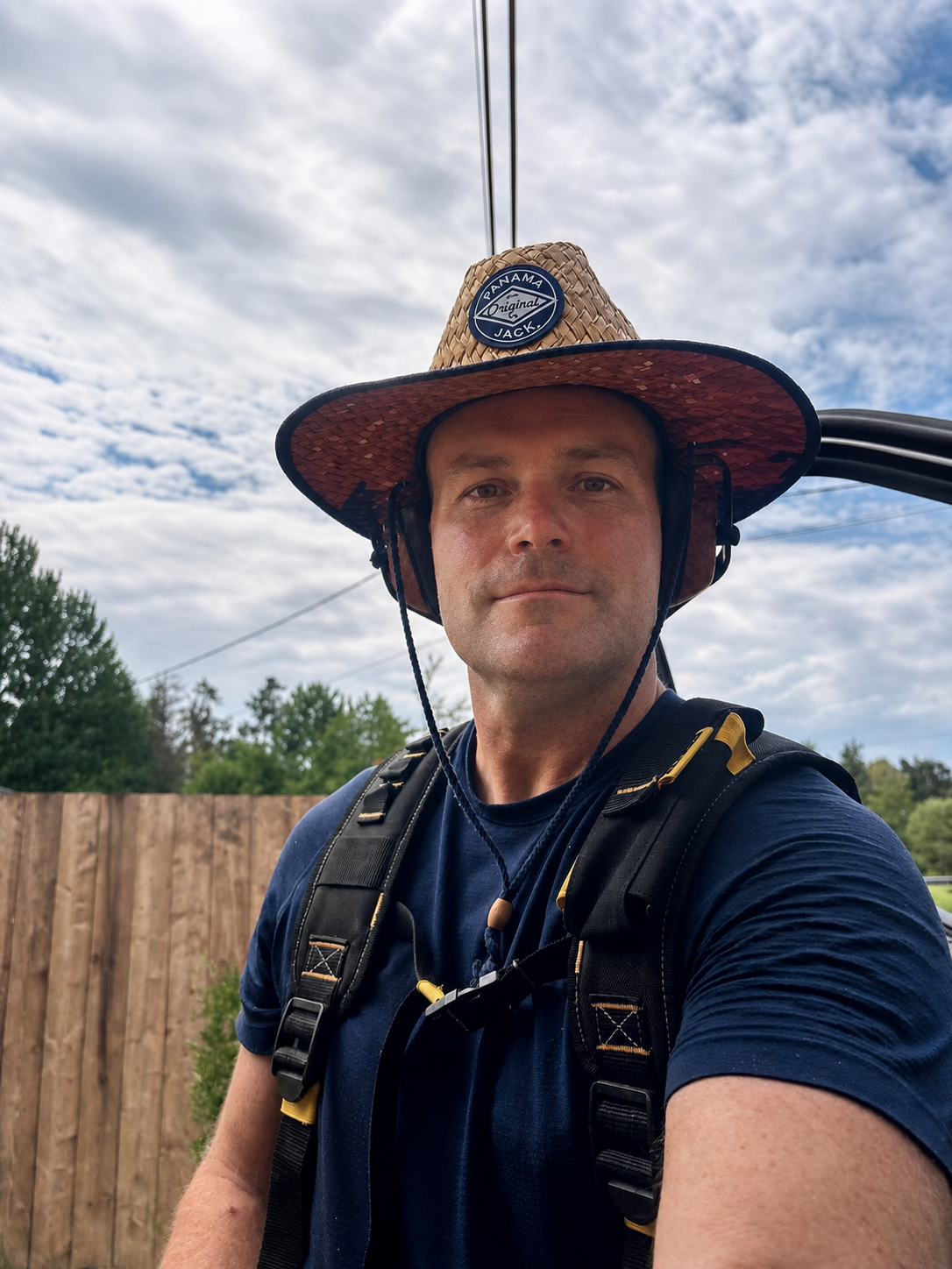Matt, owner of PMK Construction, on a fence job site